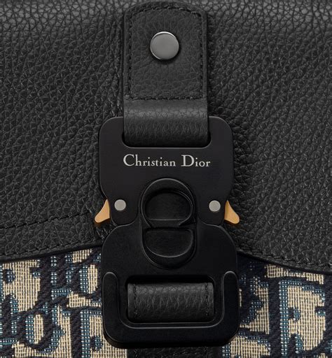 CHRISTIAN DIOR Grained Calfskin Oblique Gallop Sling Bag .